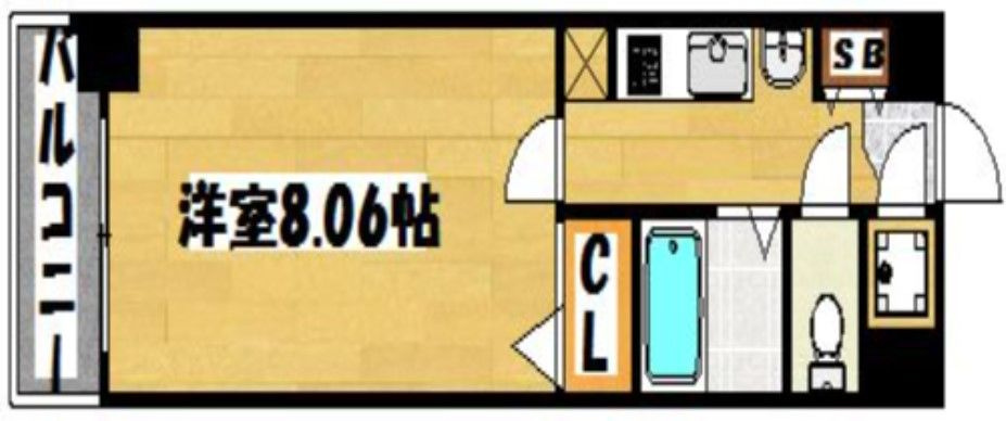 福岡市中央区赤坂１丁目の賃貸マンションの間取り