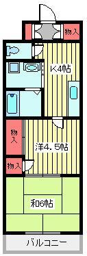 ラフォーレ中浦和Ⅱの間取り