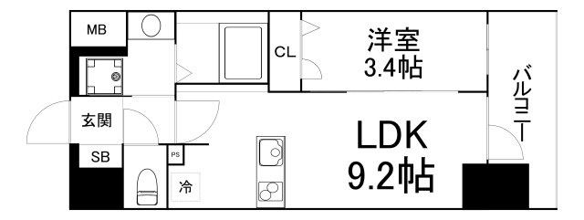 【間取り】 | プレサンス立売堀ベルヴィル