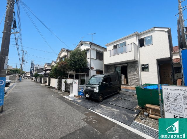 神戸市北区鈴蘭台北町　第2期　新築一戸建ての前面道路含む現地写真|周辺は落ち着いた街並みの住宅地！子育てがしやすい住環境です！まだ未完成ですが、現地でしかわからない事もございます。是非一度ご覧ください。