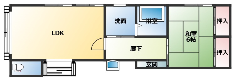 コーポ大野の間取り