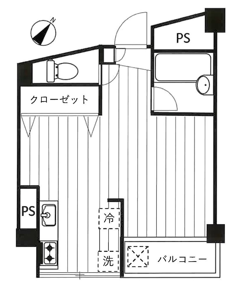 サンハイム湯島の間取り|1R