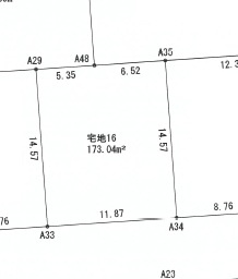 鹿沼市仁神堂町　分譲地　区画⑯　予約済の土地図|区画⑯