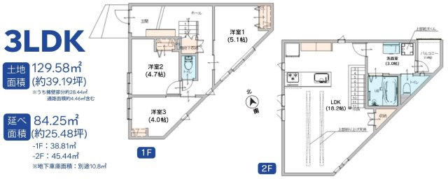 【横浜市神奈川区三ッ沢東町9-27新築戸建て】★仲介手数料無料★（三ツ沢小学校・松本中学校）の間取り