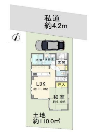 上尾市原市　中古戸建の区画図