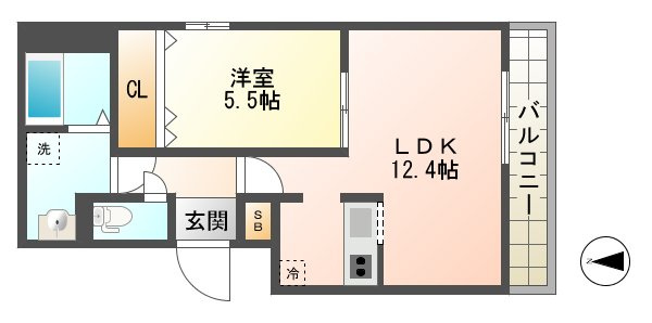 SORATOUMI海岸通の間取り