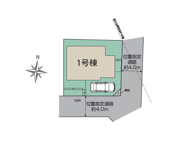 【区画図】 | 東久留米市小山2丁目　新築一戸建住宅　全1棟　(保谷店) | 採光・通風良好！開放感溢れる南東角地です。※図面を基に作成しています。現況と異なる場合は現況を優先いたします。
