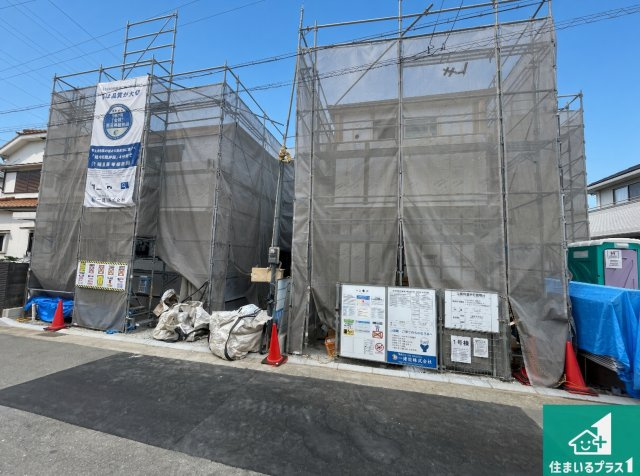 明石市魚住町金ケ崎　第2期　新築一戸建ての外観|周辺は落ち着いた街並みの住宅地！子育てがしやすい住環境です！まだ未完成ですが、現地でしかわからない事もございます。是非一度ご覧ください。