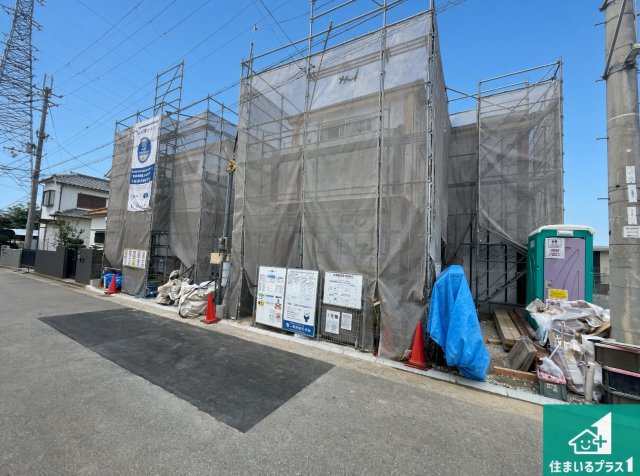 明石市魚住町金ケ崎　第2期　新築一戸建ての外観|周辺は落ち着いた街並みの住宅地！子育てがしやすい住環境です！まだ未完成ですが、現地でしかわからない事もございます。是非一度ご覧ください。