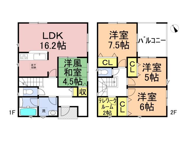 クワイエ　大垣市荒尾町第３　全１区画分譲の間取り|■１号棟　■ヤマダ不動産　株式会社リライフ　
■夢のマイホーム購入をフルサポートします！