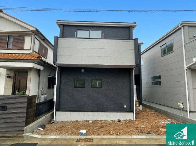明石市魚住町金ケ崎　第2期　新築一戸建ての外観|周辺は落ち着いた街並みの住宅地！子育てがしやすい住環境です！まだ未完成ですが、現地でしかわからない事もございます。是非一度ご覧ください。