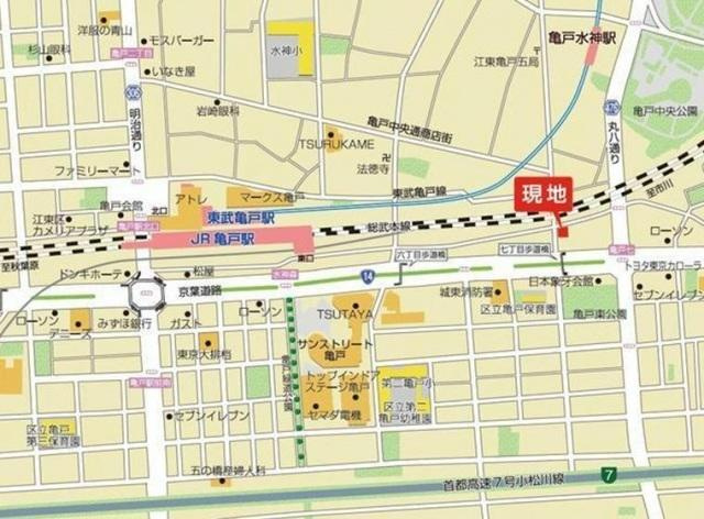 ブライズ亀戸の地図