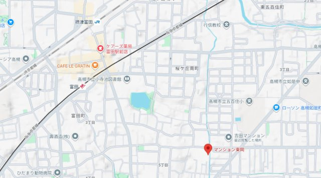 マンション東岡の地図