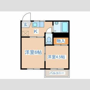 八王子市山田町のアパートの間取り