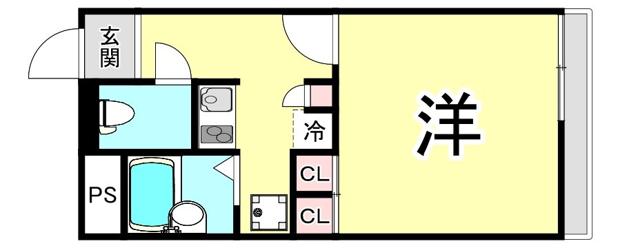 レオパレス東本町Ⅱの間取り
