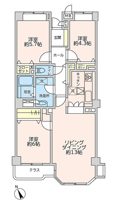 クレアモントハウスの間取り