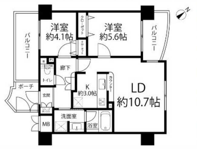 【間取り】 | クレッセント目黒青葉台
