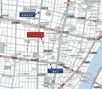 【地図】 | プレール・ドゥーク浅草Ⅲ