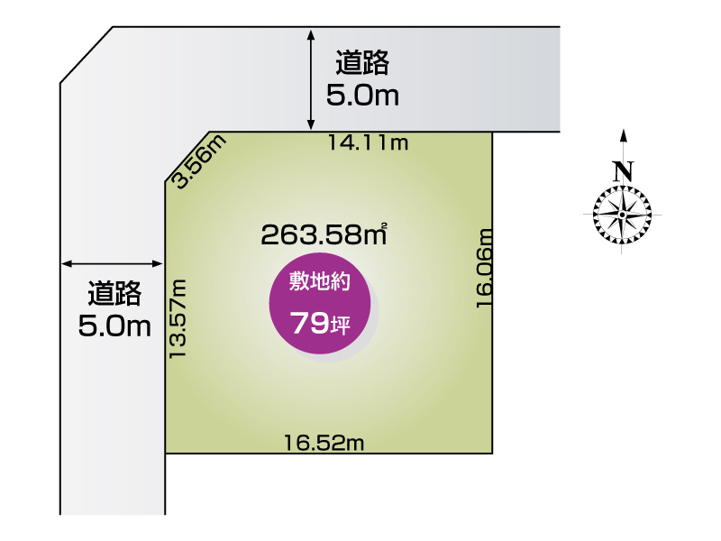 坂東市辺田字屋敷附　1号棟　区画図