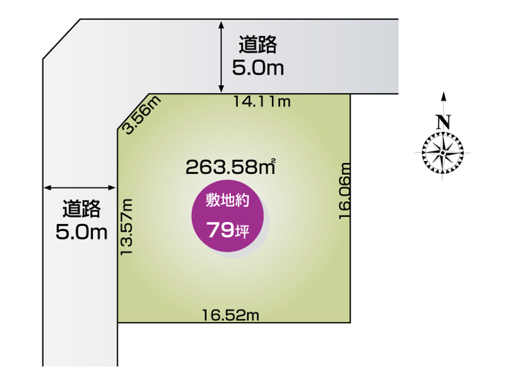 坂東市辺田字屋敷附　1号棟　区画図