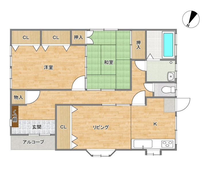 【間取り】 | 福津市津屋崎１丁目 　中古一戸建☆仲介手数料無料☆