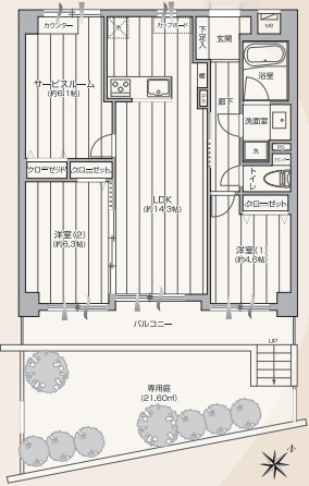 メディウス青葉台の間取り