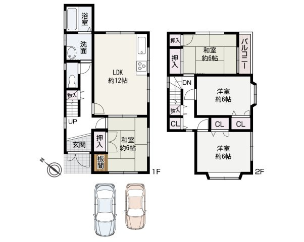 泉南市中小路３丁目　中古戸建の間取り