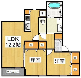 【間取り】 | カーサ　カルマーレ | 間取りです。