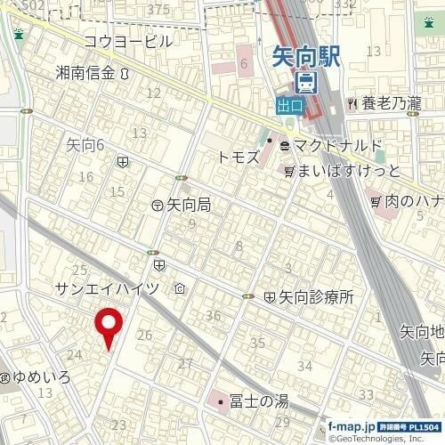 矢向三丁目（２４－２９）戸建の地図