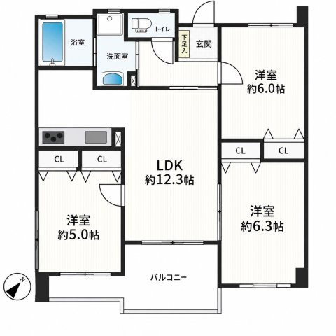 ワコーレラグナ離宮南の間取り