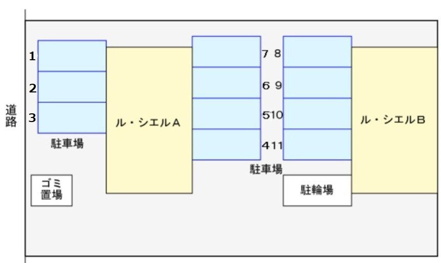 ル・シエルＢの区画図