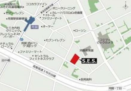 世田谷区用賀２丁目の店舗事務所の地図