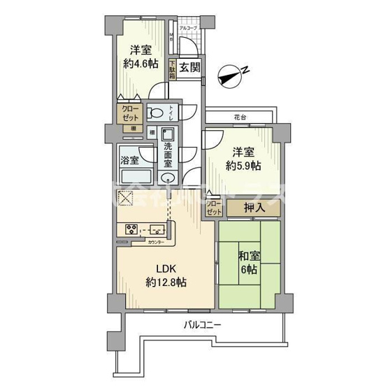 【間取り】 | ライオンズガーデン東大宮　壱番館