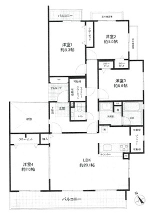 【間取り】 | 南大沢学園瑞樹の丘5号棟