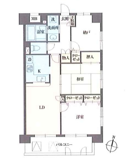 本駒込Kマンションの間取り