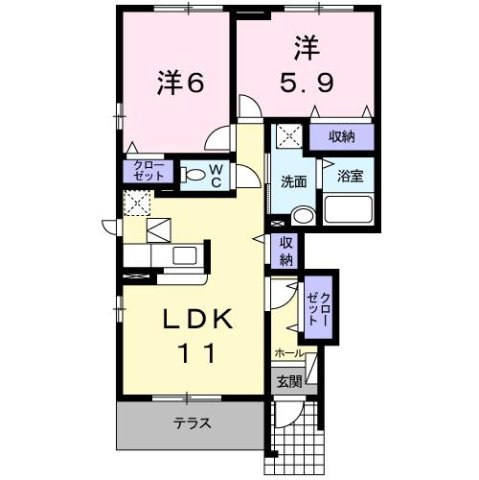 ルラーシュ弐番館の間取り