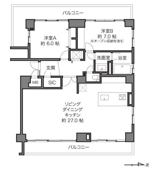 【間取り】 | 目黒柿の木坂アビタシオン