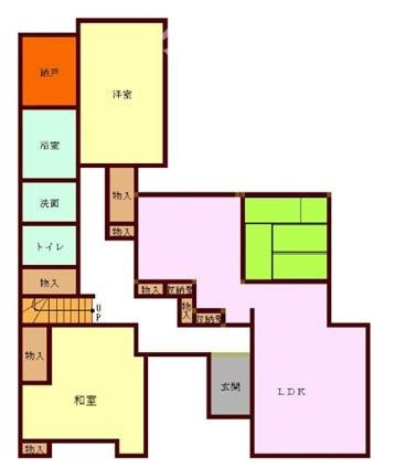 【間取り】 | 前橋市滝窪町中古住宅　軽量鉄骨6LDK