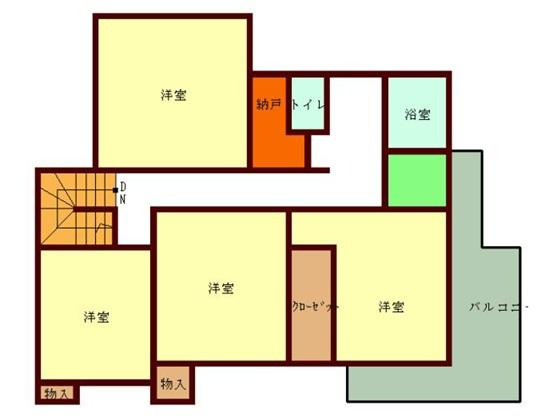 【間取り】 | 前橋市滝窪町中古住宅　軽量鉄骨6LDK