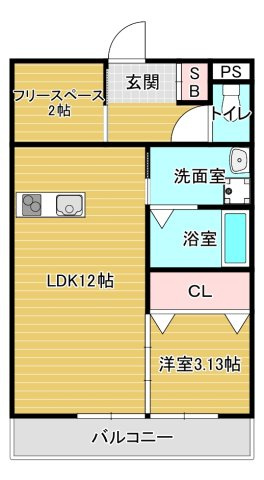 エスペラル春木の間取り