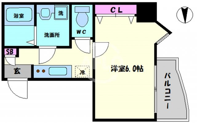 Blue西長堀の間取り|Blue西長堀　開放感ある間取り