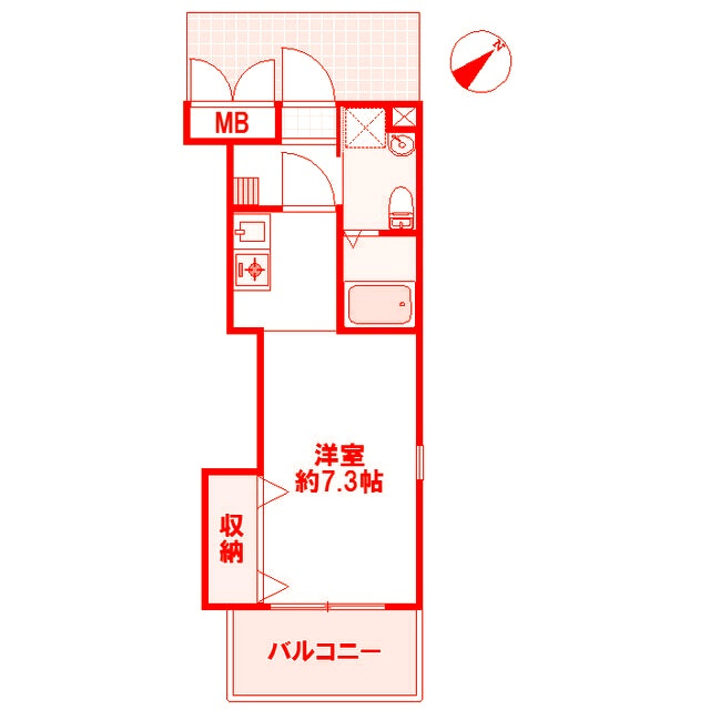藤沢市辻堂３丁目の賃貸マンションの間取り