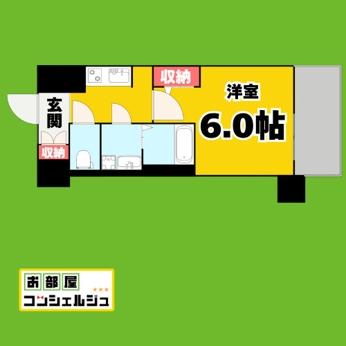 ステージファースト名古屋尾頭橋(旧S-RESIDENCE尾頭橋)の間取り