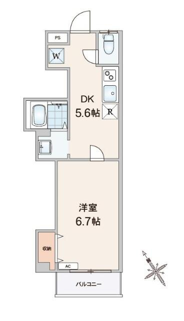 南西向きにつき採光良好