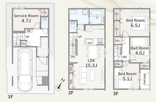 MELDIA中村区新富町306①｜名古屋市の戸建ならホームアップの間取り
