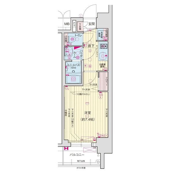 名古屋市中区栄５丁目の賃貸マンションの間取り