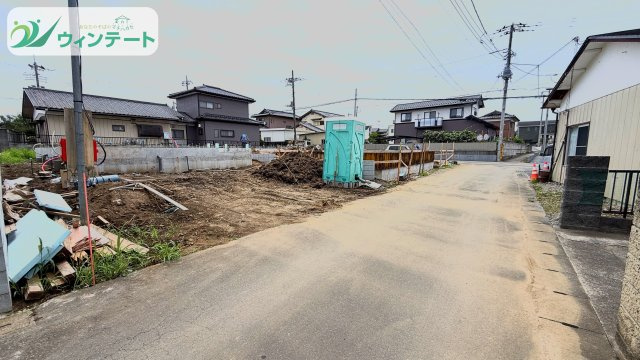 つくば市谷田部第24　新築戸建　3号棟の前面道路含む現地写真|前面道路は交通量が少なく子供の通学にも安心の道路です♪ぜひ現地でご体感ください！