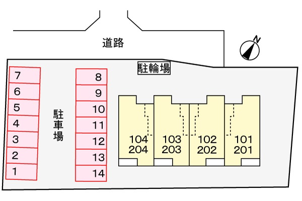 タウン桜門・エムの区画図