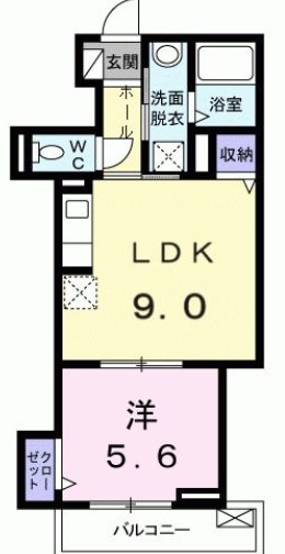 ハウス・オルコットの間取り|間取りです。