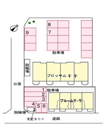 ブルーム千・千の駐車場